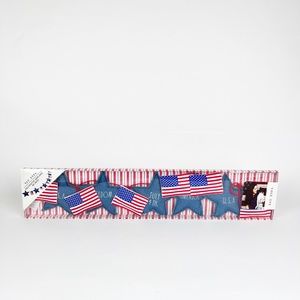 Rae Dunn USA 4th of July Stars 45" Garland America Freedom Flag Patriotic Decor